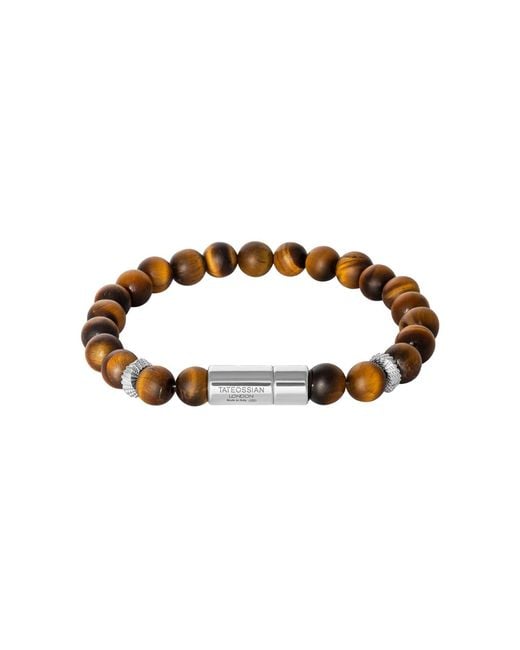 Tateossian Brown Pop Mobius Beaded Bracelet for men