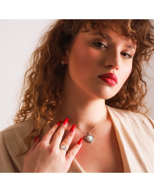 Luna Charles Metallic Opal Heart Ring Gift Set