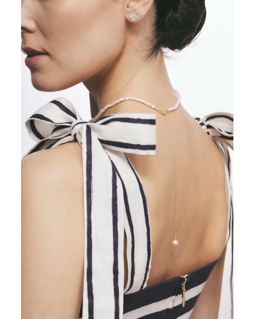 Lisa&Co. Metallic Necklace Organic Pearls S