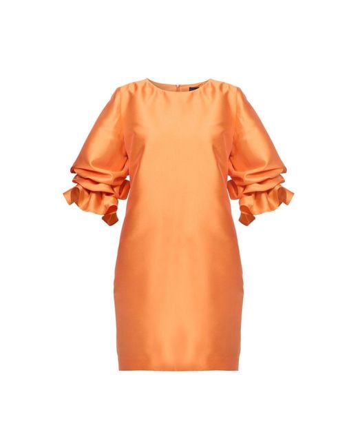 Helen Mcalinden Orange Aurora Mandarin Dress