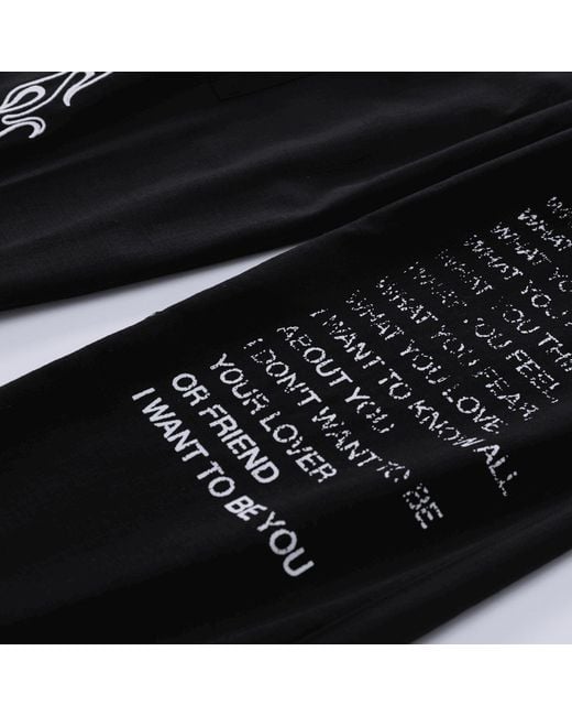 VERYRARE Black Ripstop Quote Pants for men