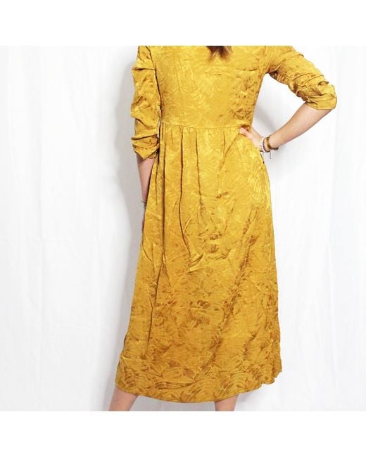Boutique Kaotique Yellow Silk Dress