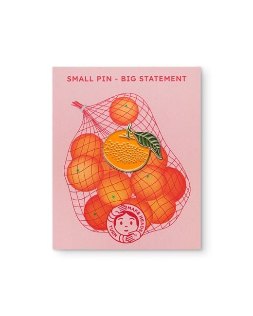 Make Heads Turn Orange Enamel Pin Tangerine