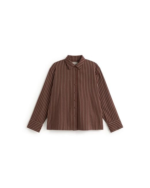 Thinking Mu Brown Manuela O-Hara Striped Blouse