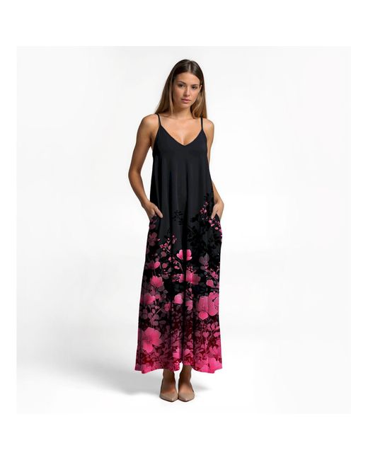 Aloha From Deer Purple Midnight Bloom Maxi Dress