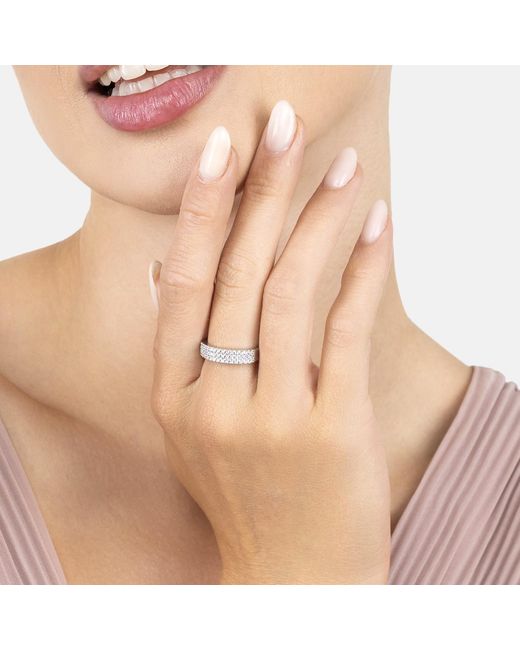 Latelita London White Charleston Art Deco Cocktail Ring