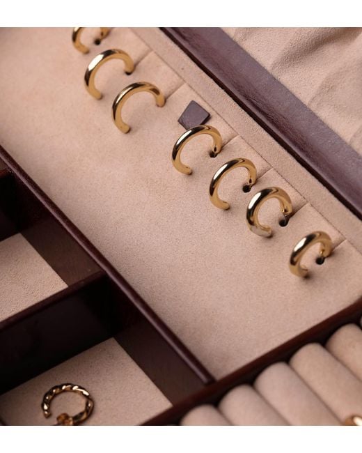 Time Resistance Brown Leather Jewelry Box Accessory Box