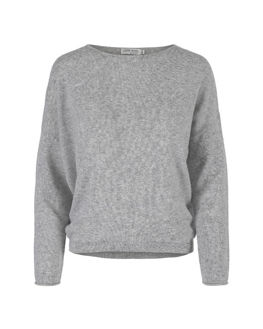 tirillm Gray Ally Cashmere Boatneck Pullover