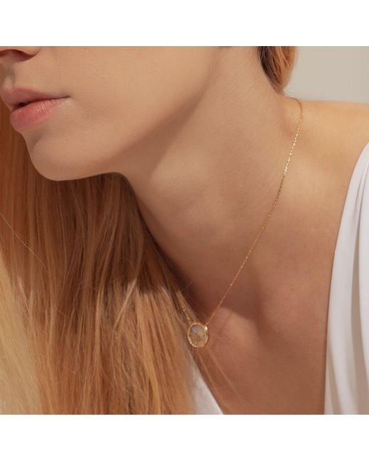 BLOOMTINE | Earth Angel HQ Pink Loves Frequency 18K Solid Natural Diamond & Opal Heartbeat Necklace
