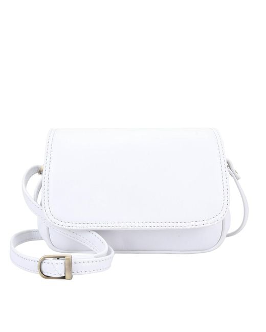 Lloyd Baker White Amritsar Leather Crossbody Bag