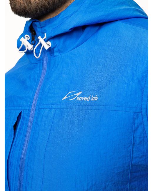 Saved Lab Blue Windbreaker for men