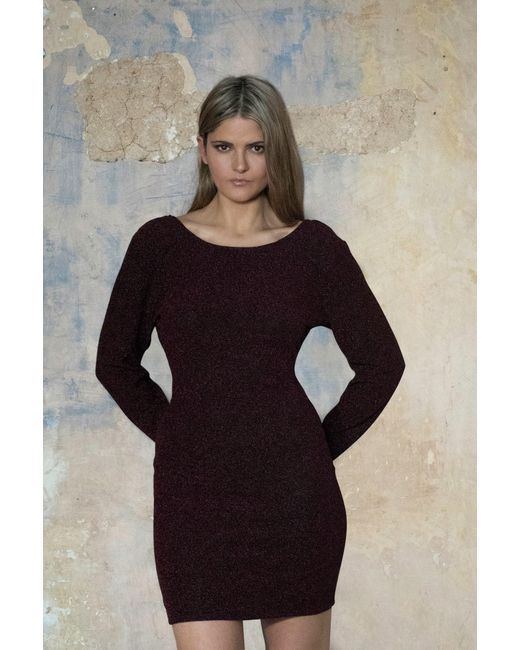 Any Old Iron Purple Oxblood Cure Shimmer Dress