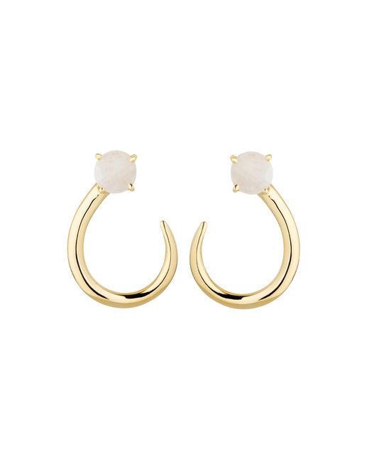 Coco & Kinney Metallic Moonstone Swirl Celia Earrings
