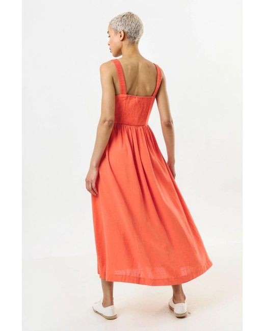 Louche Pink Clover Linen Mix Midi Sundress