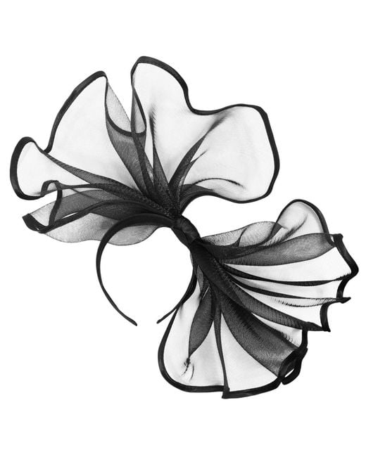 Cy Boutique Metallic Large Wide Brim Bow Fascinator