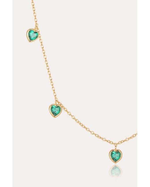 Vanhi Metallic Thea Heart Pendant Necklace