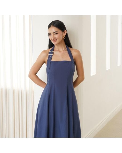 Yumi Kim Blue Komiki Linen Dress