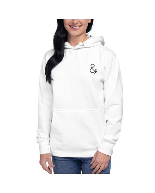 Anchor and Crew White Palm Tree Slow Sundays Running Club Cotton Blend Hoodie