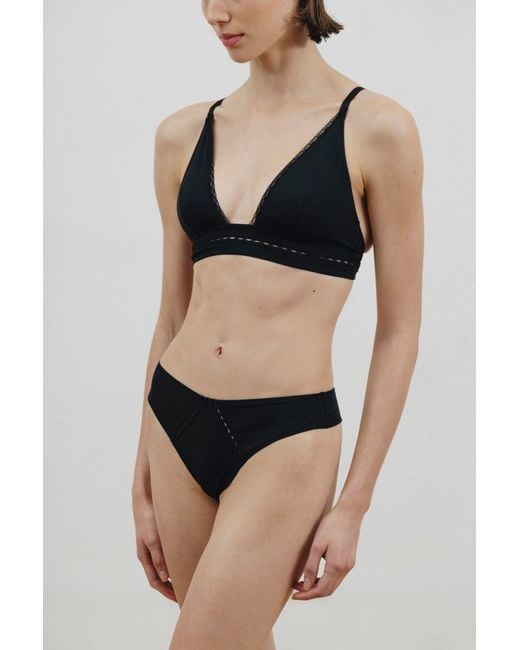 Verdant Intimates Black Modal Air Thong