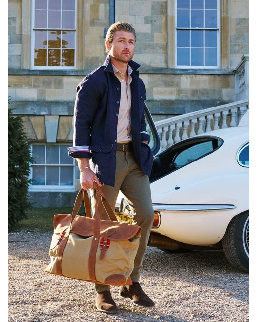 Koy Clothing Blue Wool Safari Jacket for men