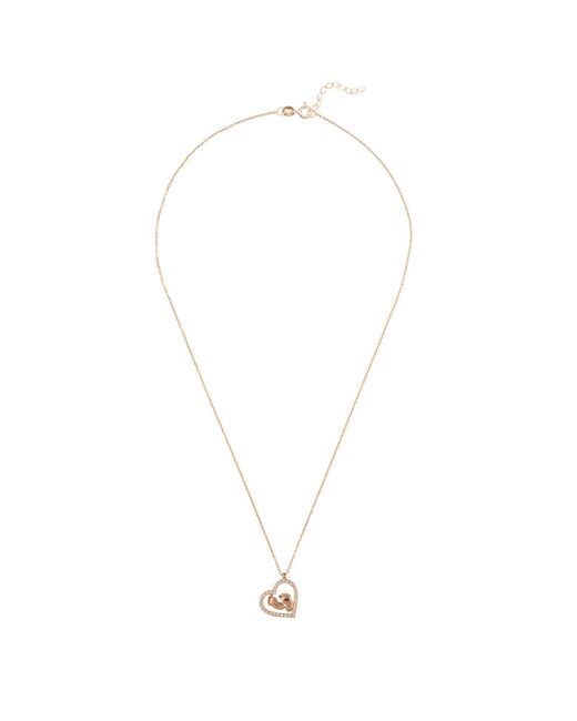 Latelita London Metallic Heart Mum Pendant Necklace Rosegold