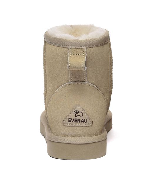 EverAu Australia Natural Neutrals Ostrich Leather Short Boots
