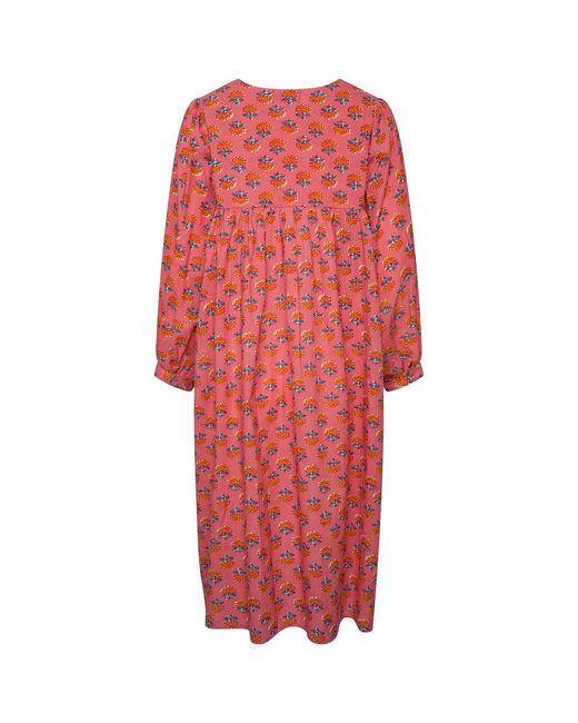 LAtelier London Red Tara Floral Midi Dress