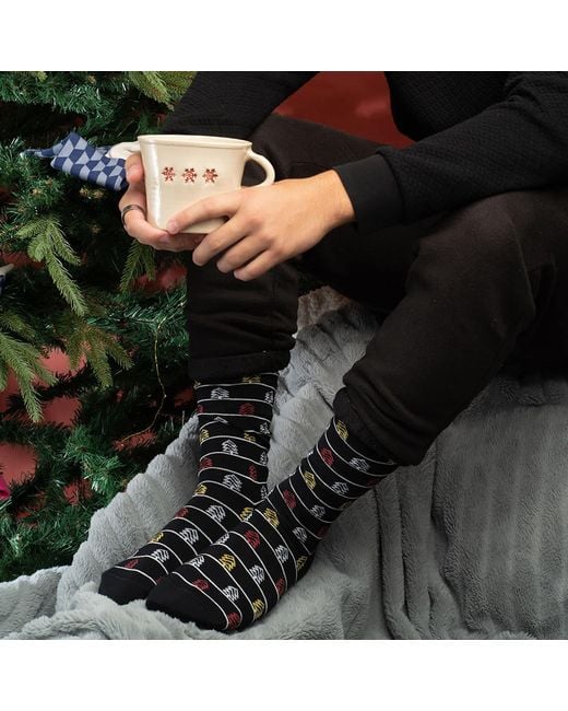 Peper Harow - Made in England Blue Check & Christmas Tree Socks Bundle for men