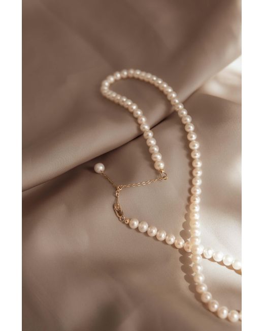 Katy Faye White Gabrielle Pearl Necklace