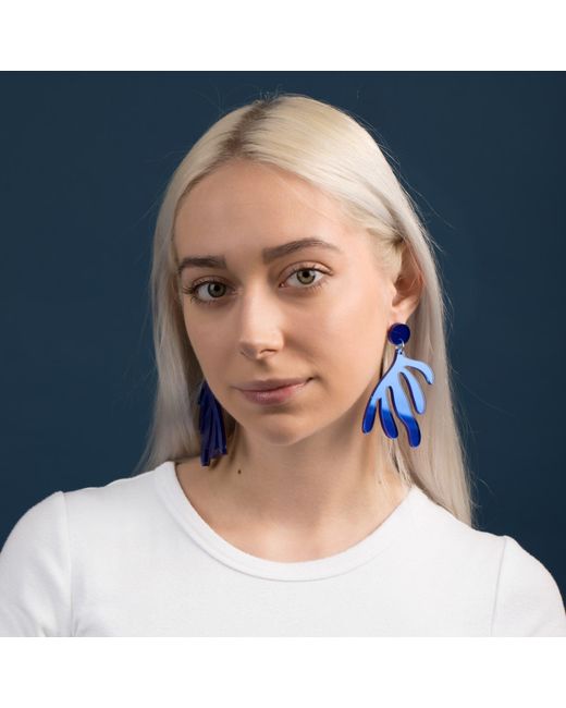 By Chavelli Blue Matisse Earrings