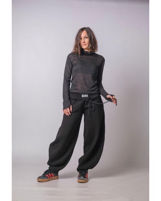 Yogi8Apparel Black Soft Rebellion Balloon Joggers