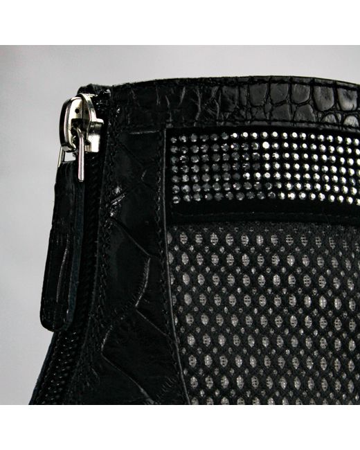 Stessa by Sarah Black The Valentina Croc Mesh Boot