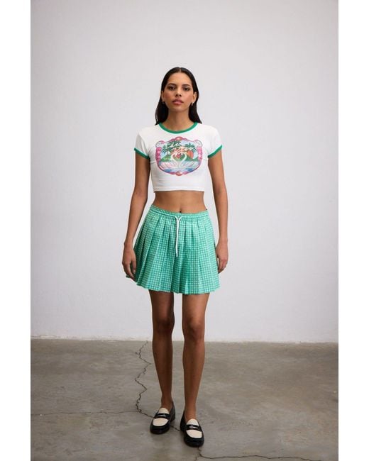 Je Te Veux Blue Eden Kiss Swan Print Baby Tee