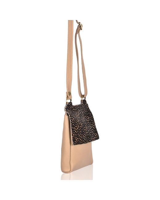 Owen Barry Black Neutrals Cowhide Crossbody Pearl Drop Barley