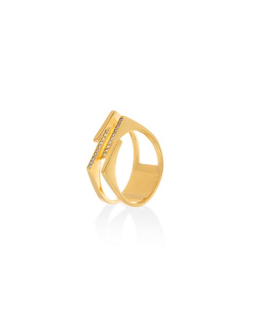 Shabella Nyc White Dual Rectangular Signet