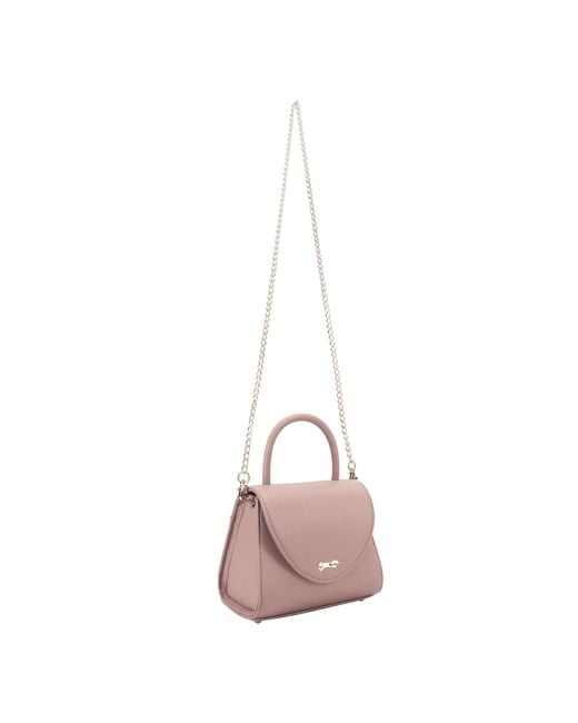 Paul Costelloe Pink Cilo Leather Crossbody Bag