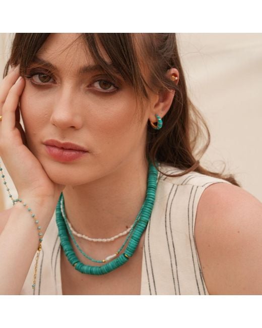 LINYA JEWELLERY Green Bono Big Necklace