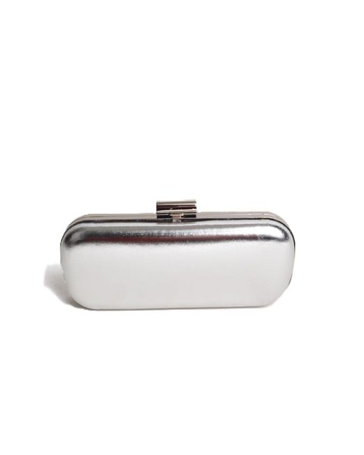Springmoonatelier White Metallic Clutch Bag – Small Size, Big Elegance