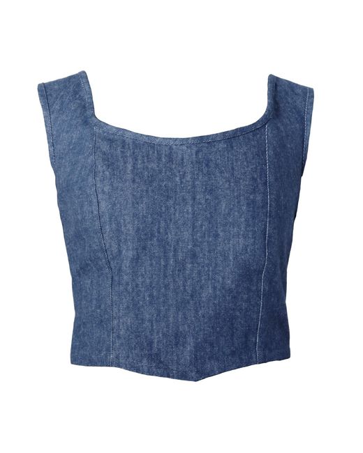 Italia A Collection Blue Denim Corset Top