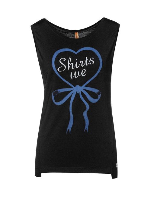 Conquista Black Sleeveless Shirts We Love Top
