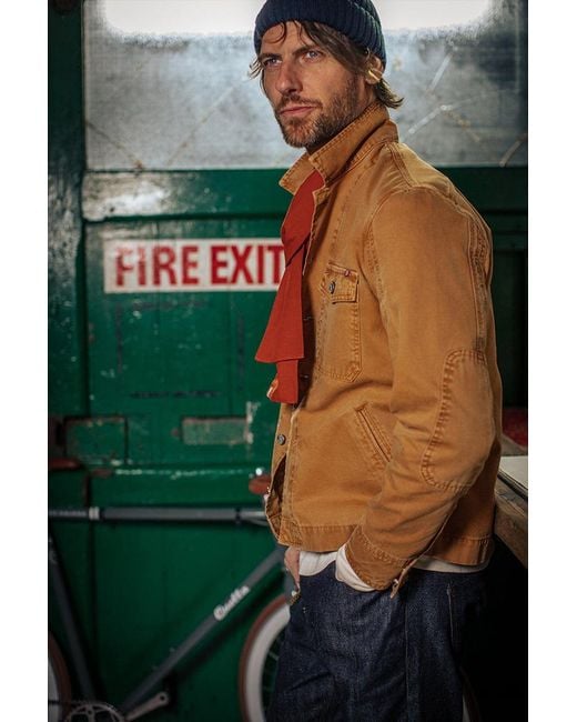 &SONS Trading Co Brown Ryder Hardwear Canvas Jacket for men