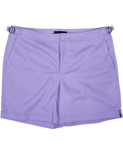 Lords of Harlech Purple Pool Oxford Swim Short for men