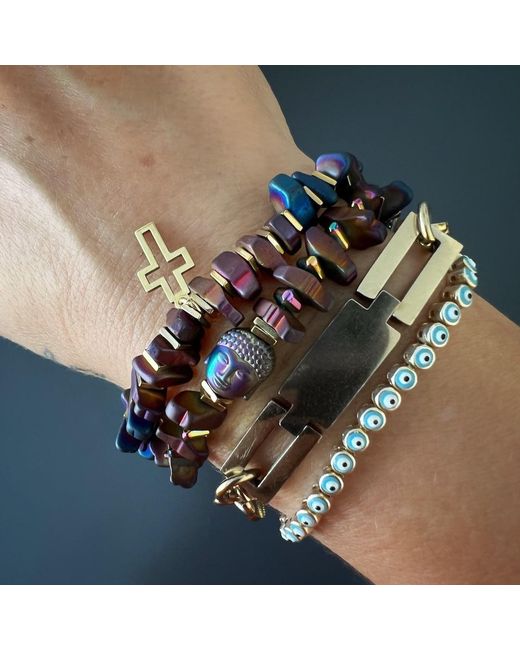 Ebru Jewelry Metallic Mystic Buddha Bracelet