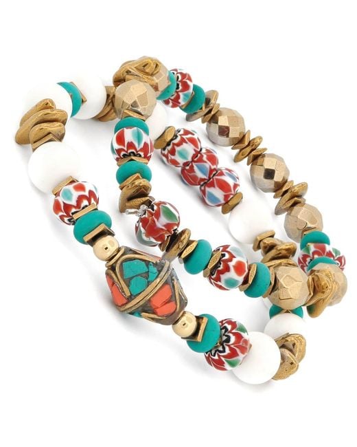 Ebru Jewelry Multicolor Coastal Bohemia Bracelet Set