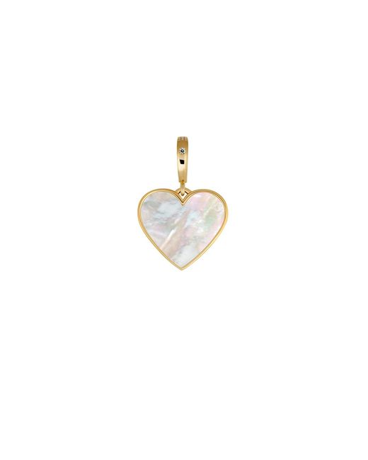 Karma and Luck Metallic Intuitive Beauty Mother Of Pearl Heart Charm