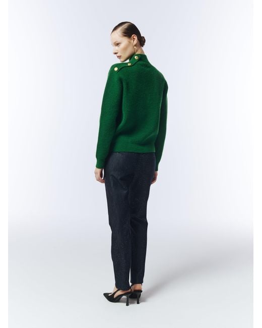 Sour Figs Green Button Shoulder Jumper