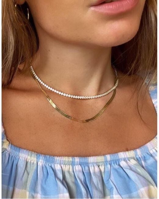Crystals and Co Metallic Tennis Necklace