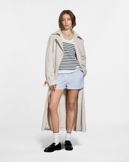 Saint One Co. White Neutrals Idols Trench Coat Sand X Fanta