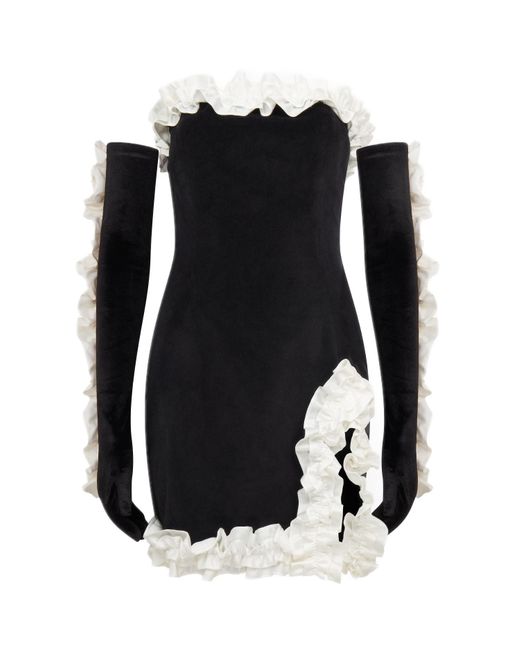 Miscreants Black Mimi Mini Dress & Gloves