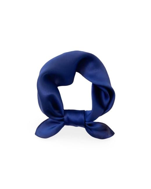 London Atelier Byproduct Blue Square Silk Scarf